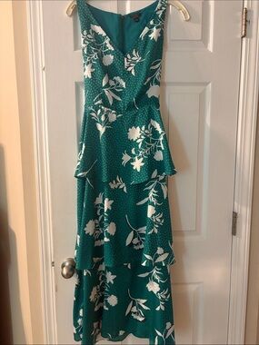 Ann Taylor Floral Tiered V-Neck Maxi Dress